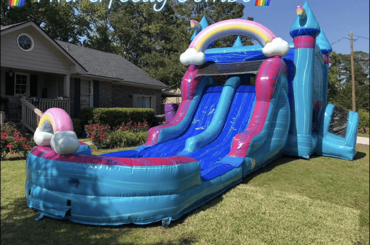 Over The Rainbow Bounce House Dual Slide & Pool (Wet or DRY)