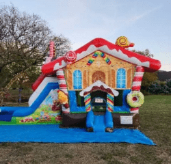 Candy Cottage Bounce House With Slide (WET or DRY)