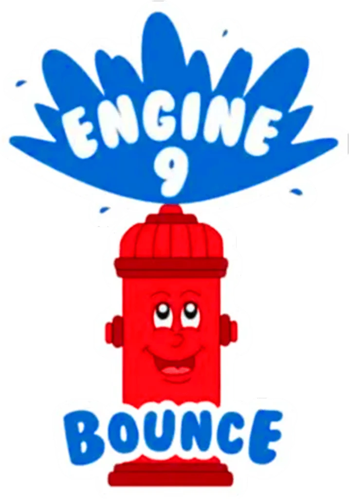 engine 9 bounce house site logo